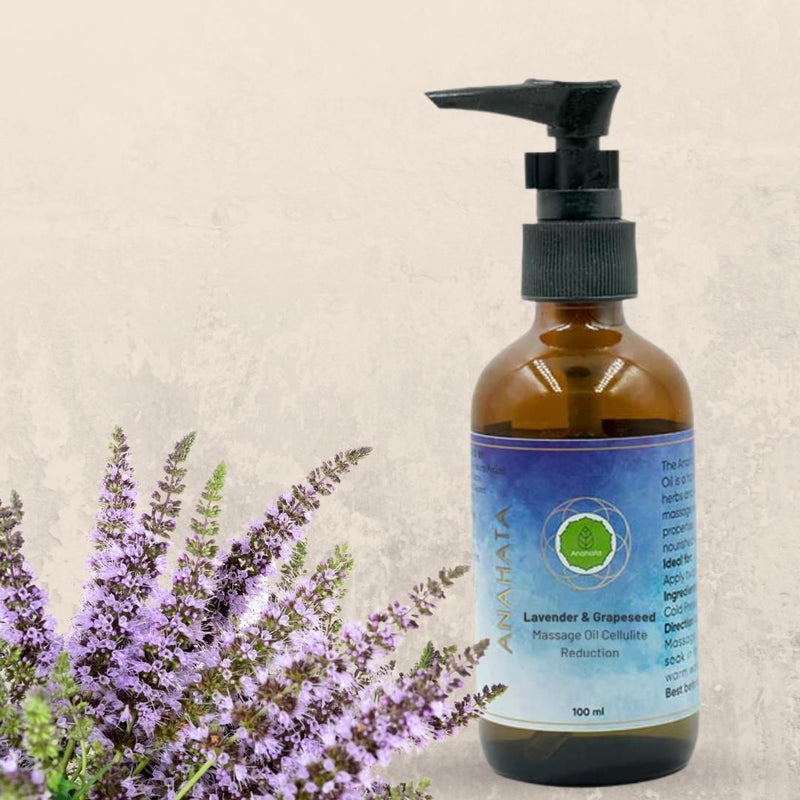 Buy Lavender & Grapeseed Massage Oil Cellulite Reduction - 100ml | Shop Verified Sustainable Products on Brown Living