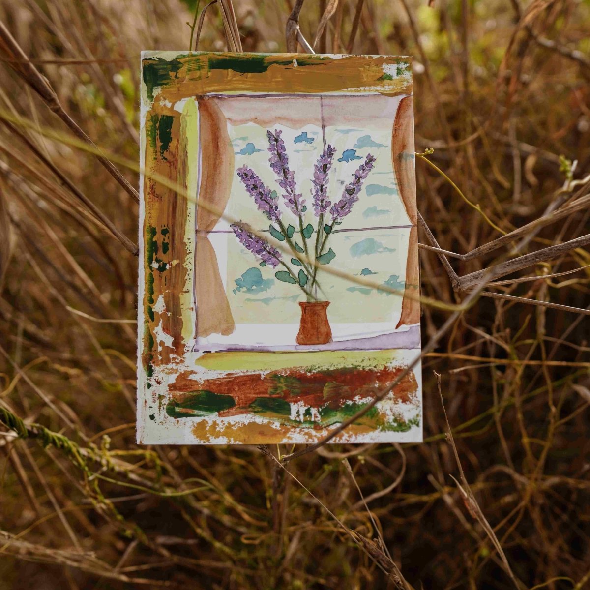 Lavender Love Handpainted Notebook | Verified Sustainable by Brown Living™