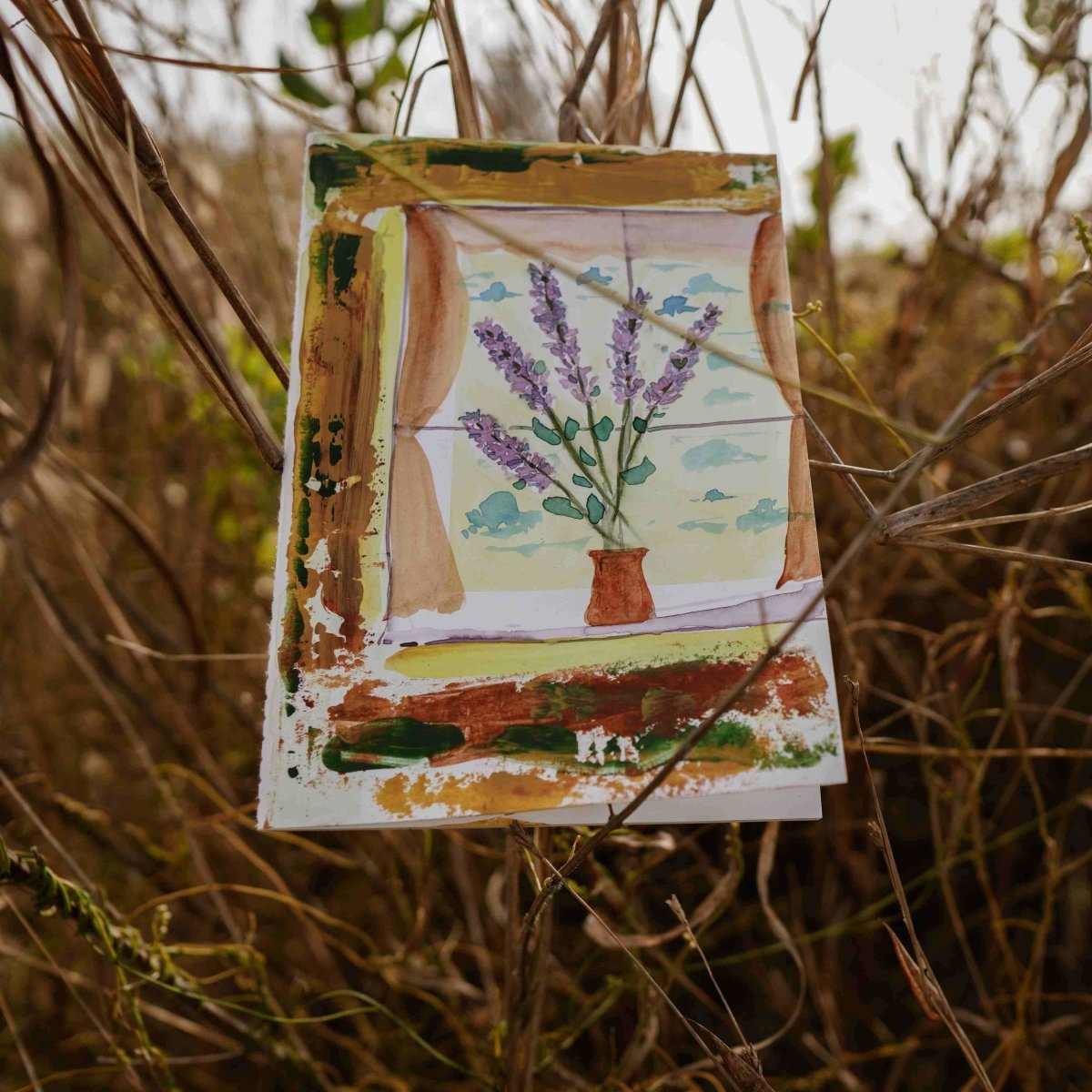 Lavender Love Handpainted Notebook | Verified Sustainable by Brown Living™