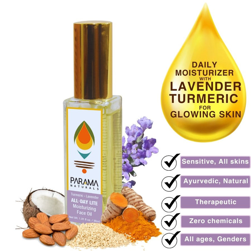 Buy Lavender - Turmeric All Day Lite Moisturising Face Oil | Shop Verified Sustainable Products on Brown Living