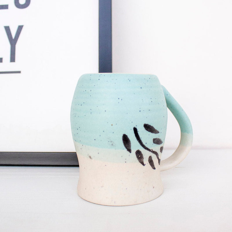 Buy Leafy Blue Coffee Mug | Shop Verified Sustainable Mugs on Brown Living™