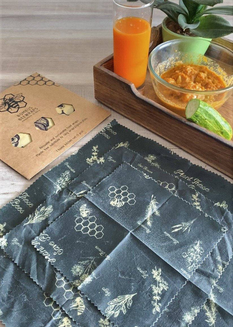 Buy Leafy Large Beeswax Food Wrap - Set of 2 | Shop Verified Sustainable Food Wraps on Brown Living™