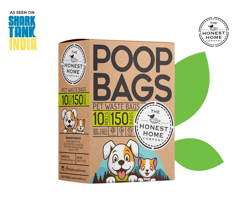 Leak-Proof Pet Waste Bags- 150 Bags (10 Rolls x 15 Bags) | Verified Sustainable Pet Cleaning Supplies on Brown Living™