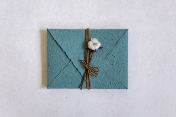 Buy Let Your Words Bloom - Dusty Blue - Pack Of 5 Card & Envelope | Shop Verified Sustainable Products on Brown Living