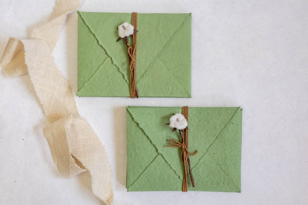 Buy Let Your Words Bloom-Sage Green-Pack Of 5 Card & Envelope | Shop Verified Sustainable Products on Brown Living