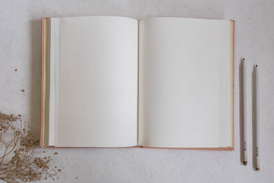 Let's Create Tangible Memories - Pale Pink / Journal – Notebooks & Notepads on Brown Living™. SKU: SR0029. Img 2.