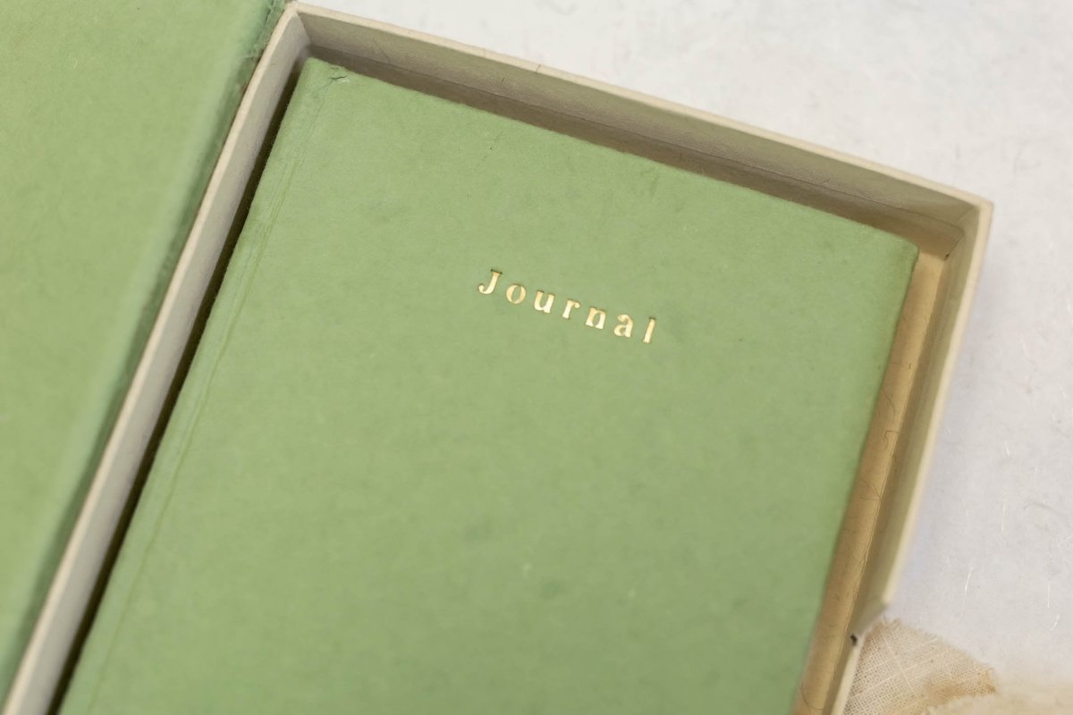 Let's Create Tangible Memories - Sage Green / Journal + Sandook – Notebooks & Notepads on Brown Living™. SKU: 172 - 2907 - 366 - SR0030. Img 2.