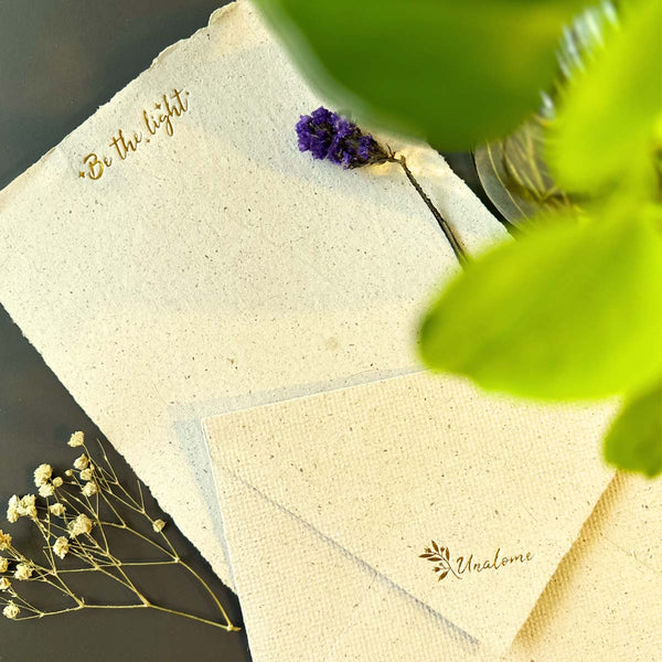 Buy Letter Set in Banana Pulp Paper | Shop Verified Sustainable Products on Brown Living