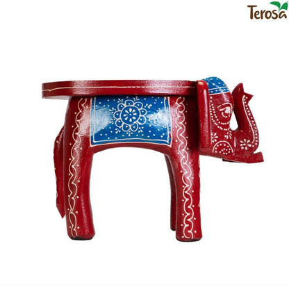 Li'l Elph Side Table or Stool - Hand - painted Furniture Decorative - Vibrant - Multicolour | Verified Sustainable by Brown Living™