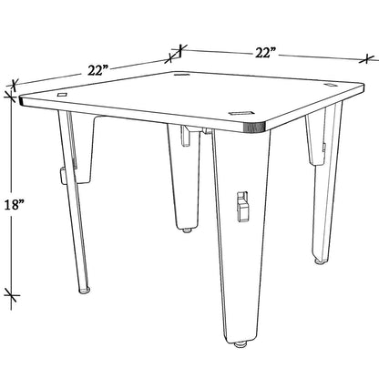 Lime Fig Wooden Table - 18 inches | Verified Sustainable by Brown Living™