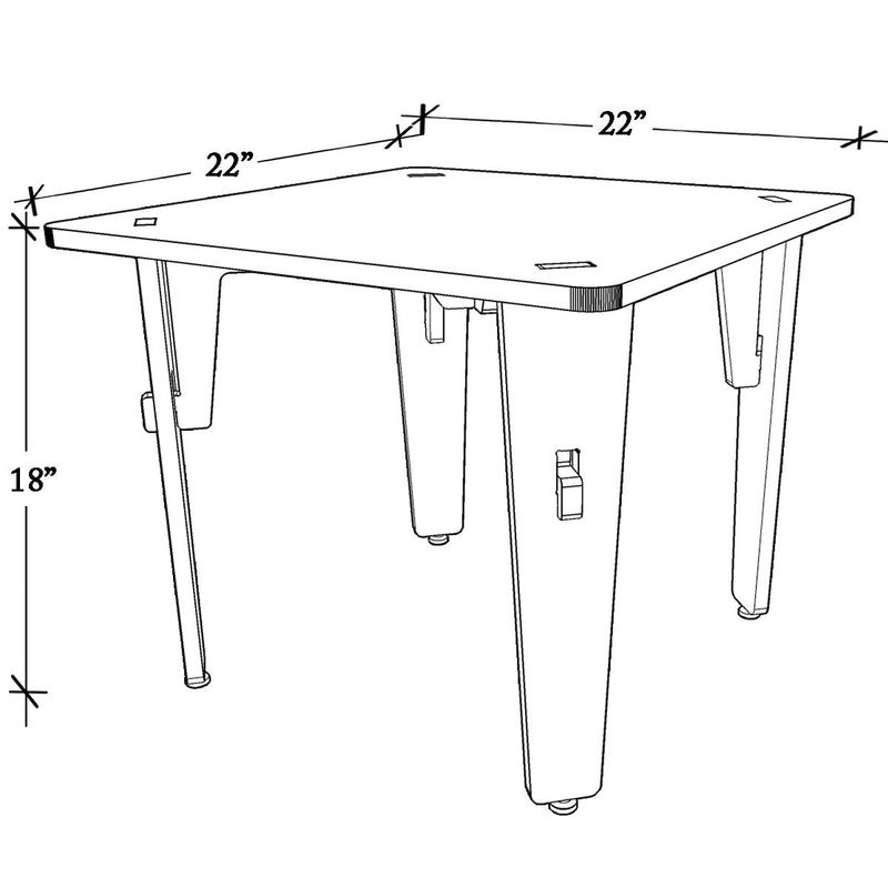 Lime Fig Wooden Table - 18 inches | Verified Sustainable by Brown Living™