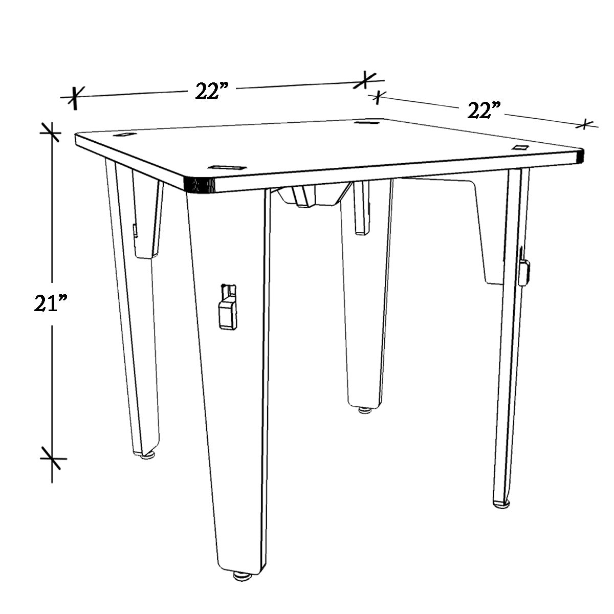 Lime Fig Wooden Table - 21 inches | Verified Sustainable by Brown Living™