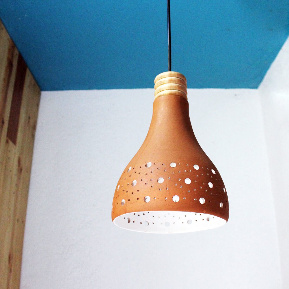 Linea Design HOLLO Xl1 Terracotta Ceiling Light | Verified Sustainable by Brown Living™