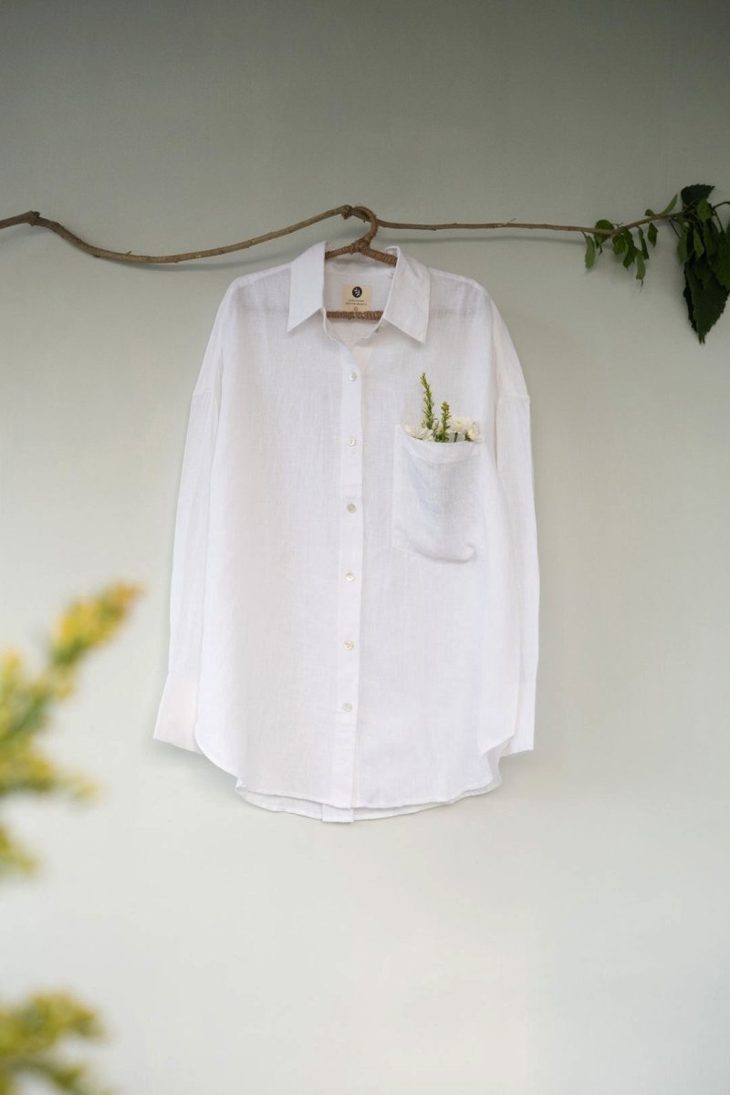 Buy Linen Safari Shirt | Shop Verified Sustainable Womens Shirt on Brown Living™