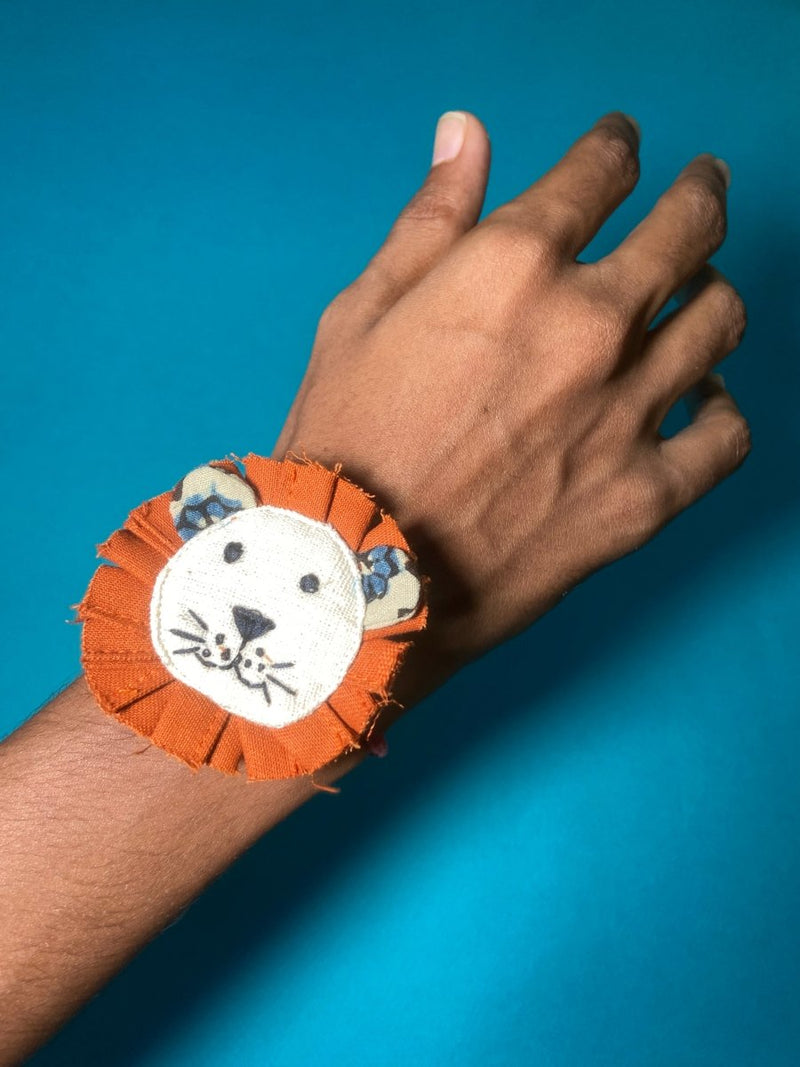 Buy Lion Face Patchwork Rakhi - Kids | Shop Verified Sustainable Products on Brown Living