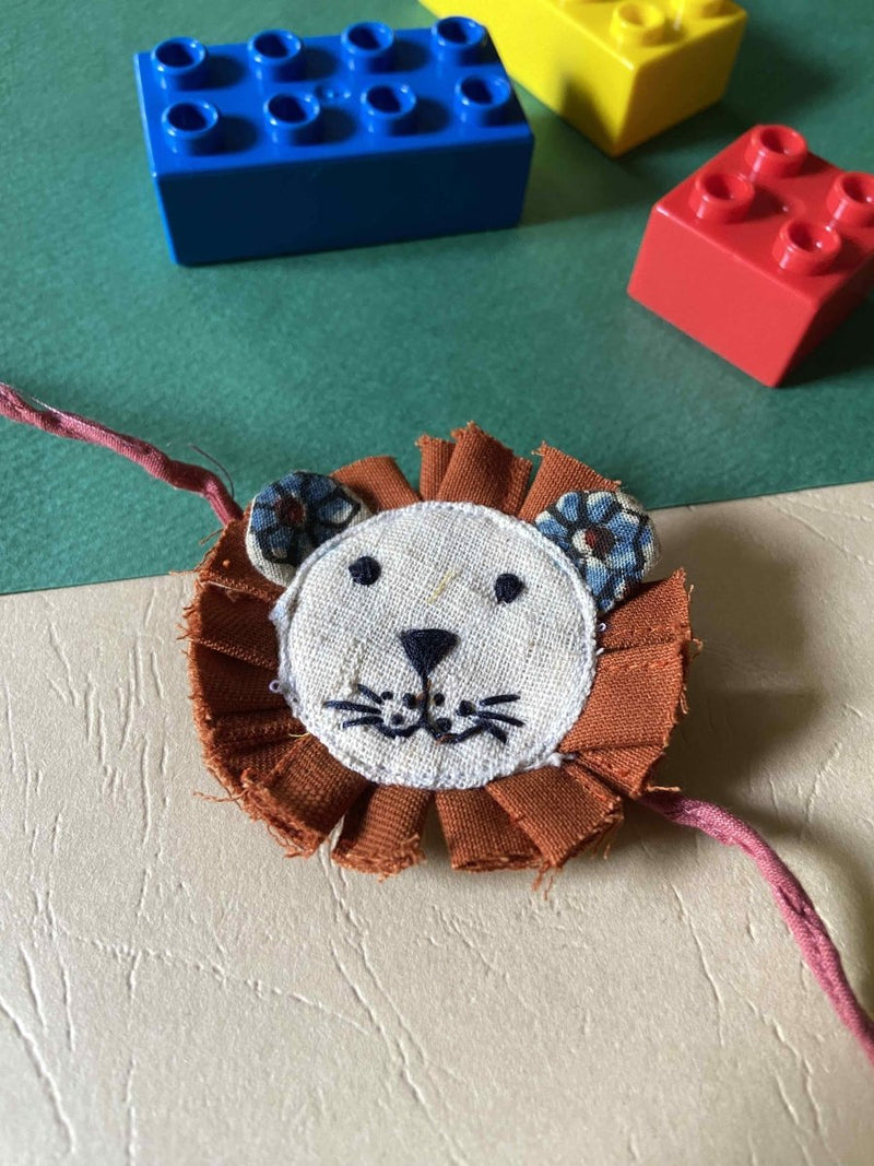 Buy Lion Face Patchwork Rakhi - Kids | Shop Verified Sustainable Products on Brown Living