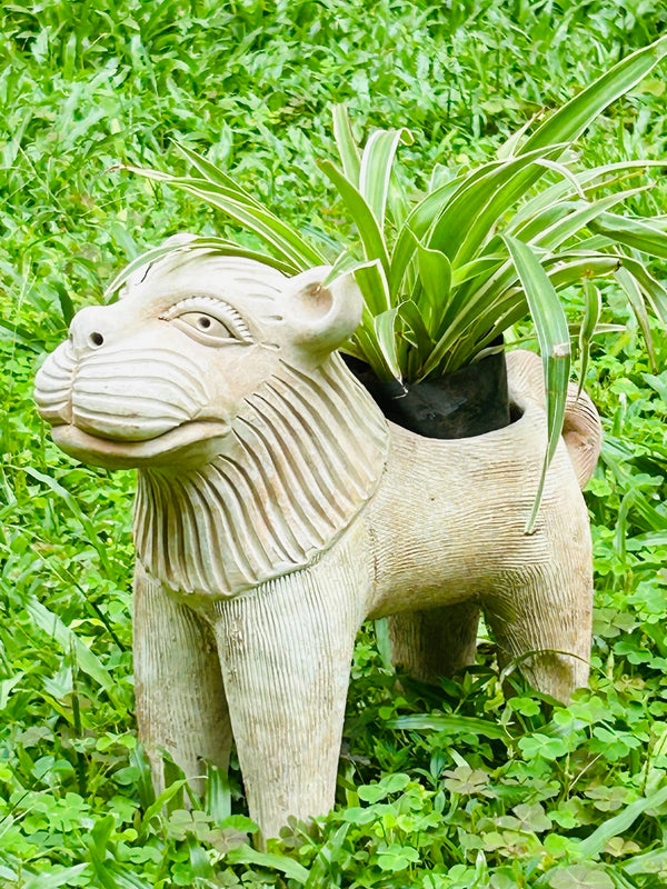 Lion King Earthern Planter | Verified Sustainable Pots & Planters on Brown Living™