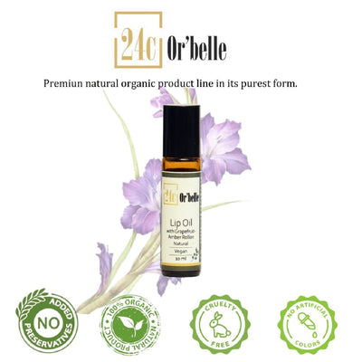 Lip Oil with Grapefruit - Amber Rollon – Lip Balms on Brown Living™. SKU: PERE20. Img 5.