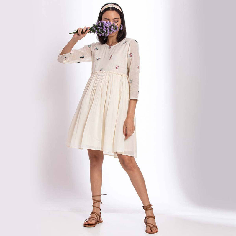 Buy Little Birdy Mid Length Dress | Shop Verified Sustainable Products on Brown Living
