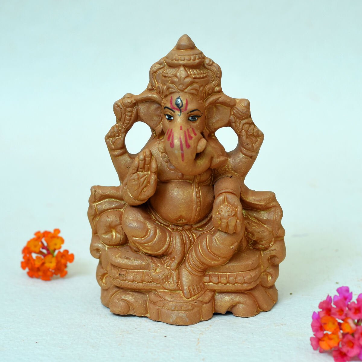 Little Ganesh Gift Pack 3 (Combo Pack Puja Idol Kit) | Verified Sustainable by Brown Living™