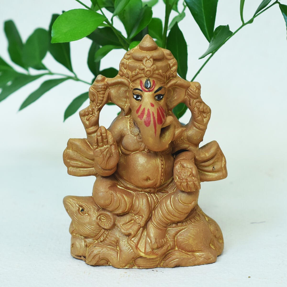 Little Ganesh Gift Pack 4 (Combo Pack Puja Idol Kit) | Verified Sustainable by Brown Living™