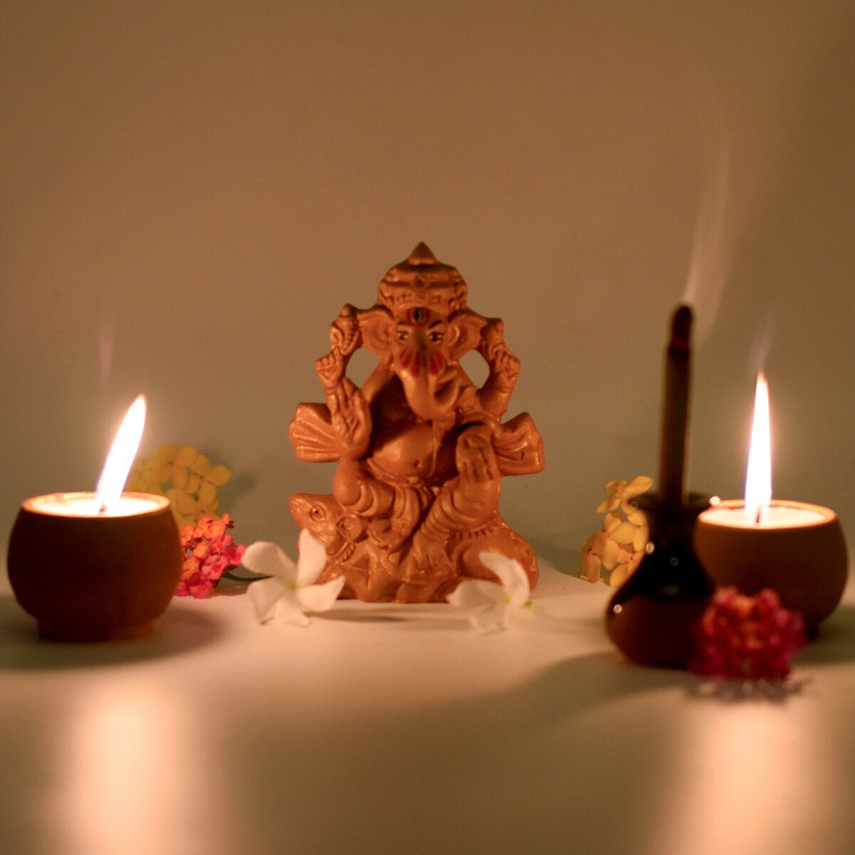 Little Ganesh Gift Pack 4 (Combo Pack Puja Idol Kit) | Verified Sustainable by Brown Living™