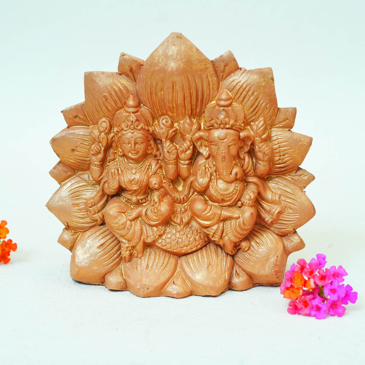 Little Ganesh & Lakshmi Together (Combo Pack Puja Idol Kit) | Verified Sustainable by Brown Living™