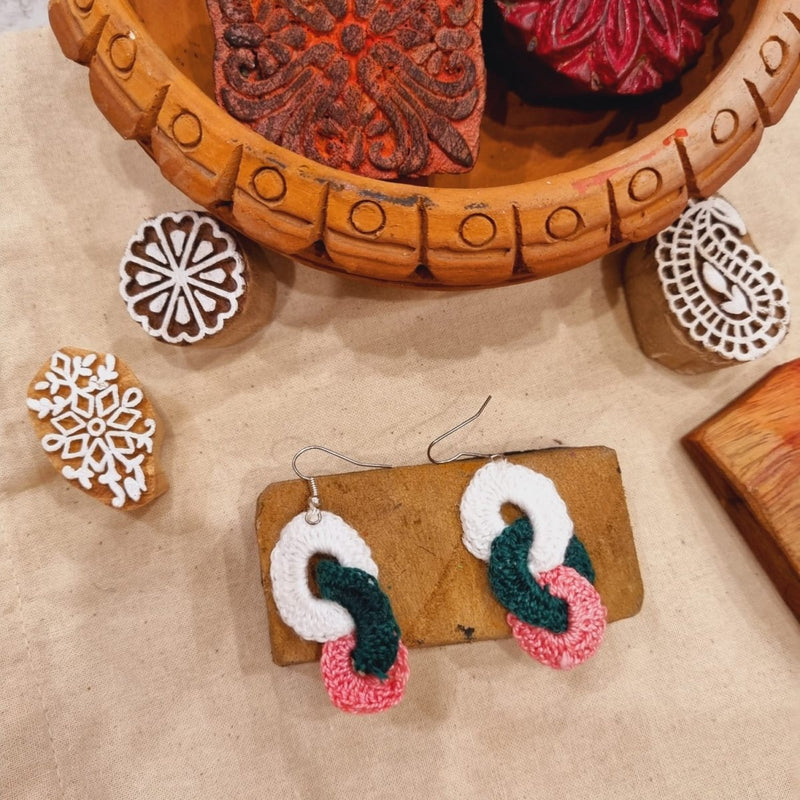 Buy Loop Crochet Earrings | Handwoven earrings | Shop Verified Sustainable Products on Brown Living