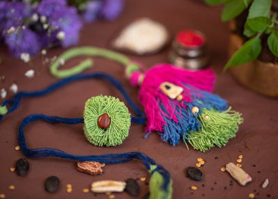 Lumba aur Rakhi - Eco - friendly Plantable Rakhi embedded with seeds – Rakhi on Brown Living™. SKU: 172 - 08473 - 21FO - 304. Img 1.