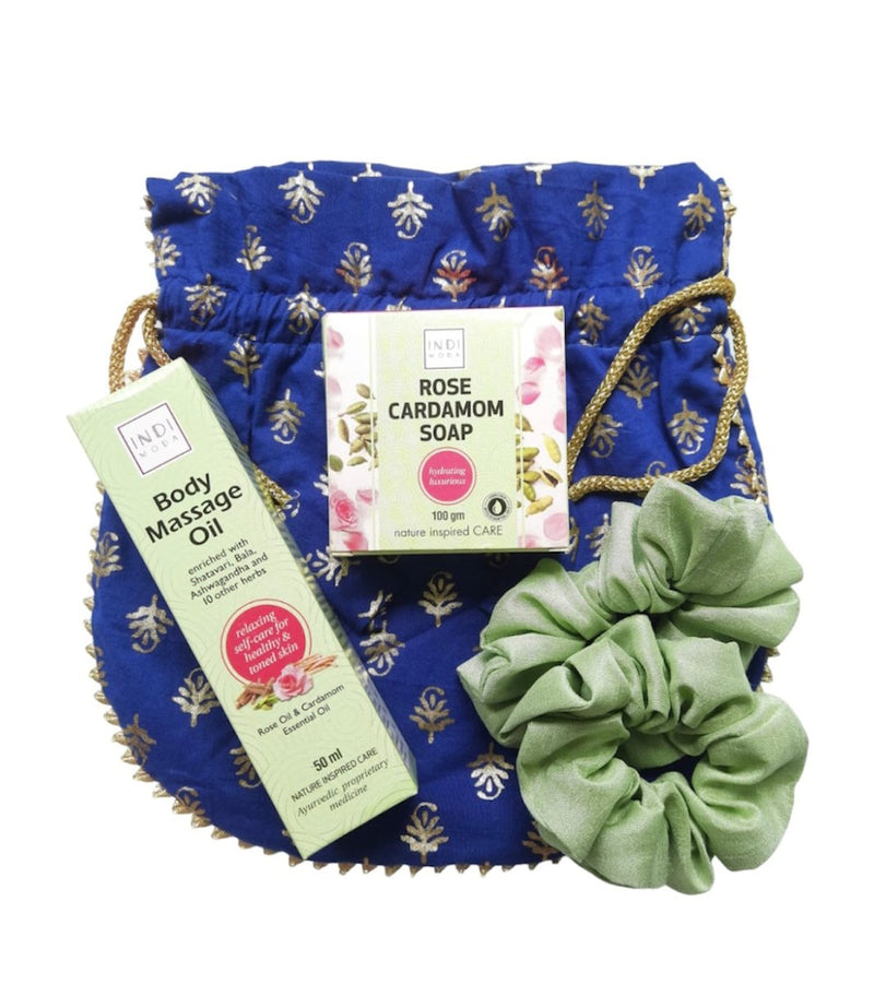 Buy Luxurious Rose & Cardamom Gift Hamper | Shop Verified Sustainable Products on Brown Living
