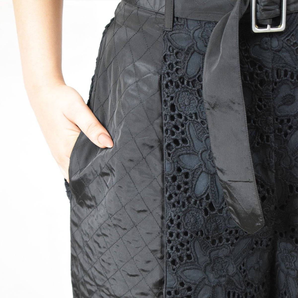 Luxury From Waste Eyelet And Satin Pant – Womens Pants by Sonica Sarna available on Brown Living™. XS . SKU: 274 - 14279 - SSD - 164. Img 2.