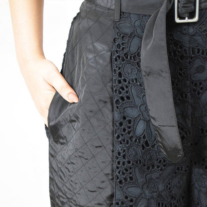 Luxury From Waste Eyelet And Satin Pant – Womens Pants by Sonica Sarna available on Brown Living™. XS . SKU: 274 - 14279 - SSD - 164. Img 2.