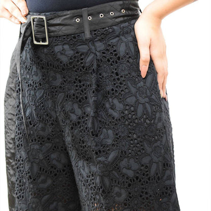 Luxury From Waste Eyelet And Satin Pant – Womens Pants by Sonica Sarna available on Brown Living™. XS . SKU: 274 - 14279 - SSD - 164. Img 1.