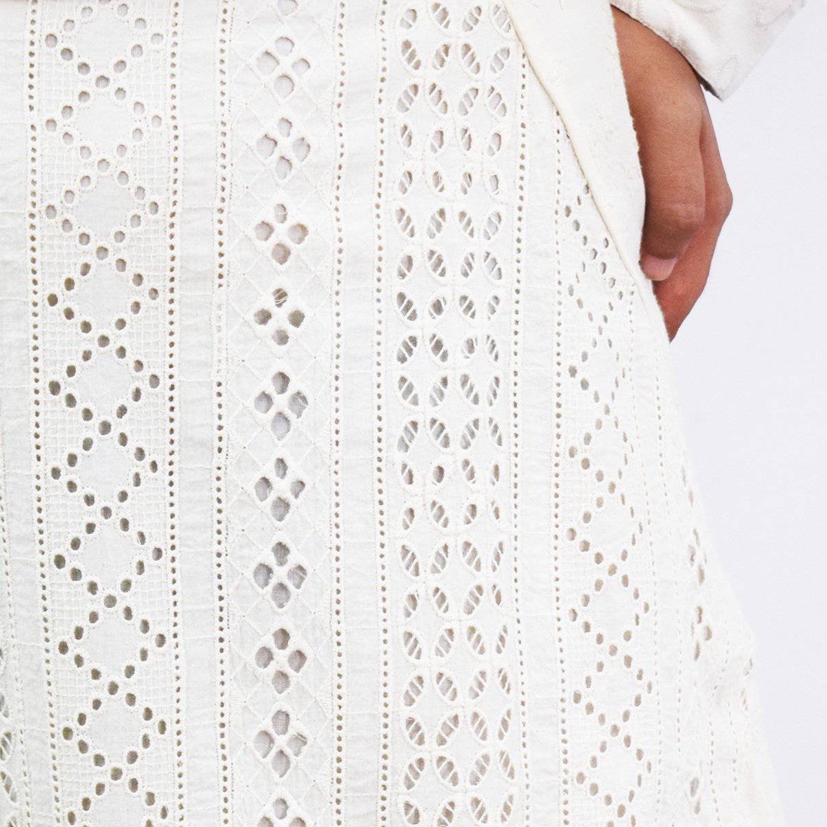 Luxury From Waste Eyelet Skirt – Womens Skirt by Sonica Sarna available on Brown Living™. XS . SKU: 274 - 14269 - SSD - 163. Img 3.