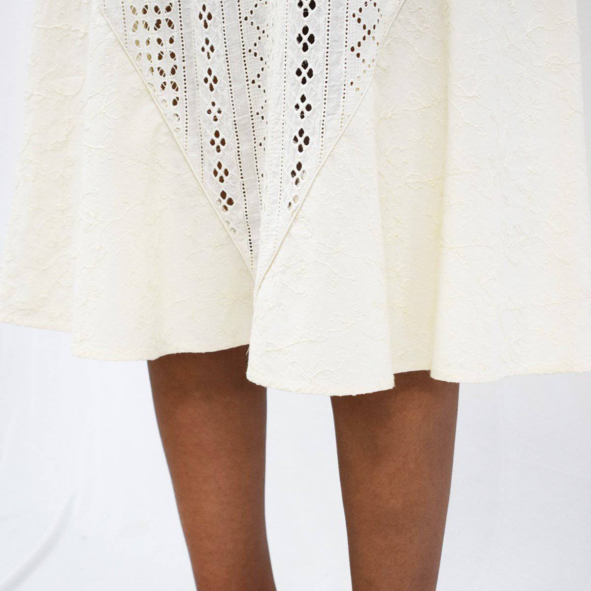 Luxury From Waste Eyelet Skirt – Womens Skirt by Sonica Sarna available on Brown Living™. XS . SKU: 274 - 14269 - SSD - 163. Img 4.