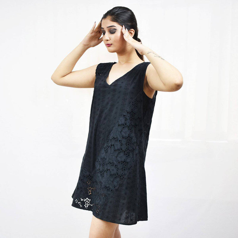 Buy Luxury From Waste Eyelet Sleeveless Dress | Shop Verified Sustainable Womens Dress on Brown Living™