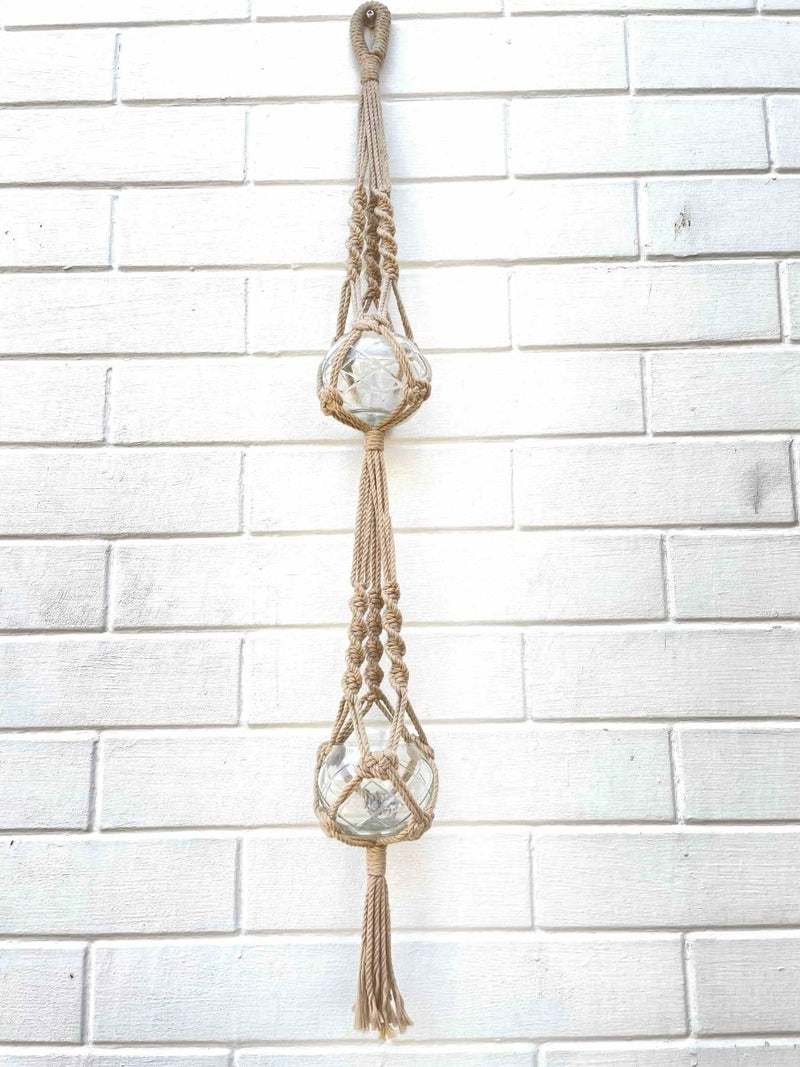Buy Macrame Candle Holder 2 tier 2.5ft | Shop Verified Sustainable Wall Decor on Brown Living™