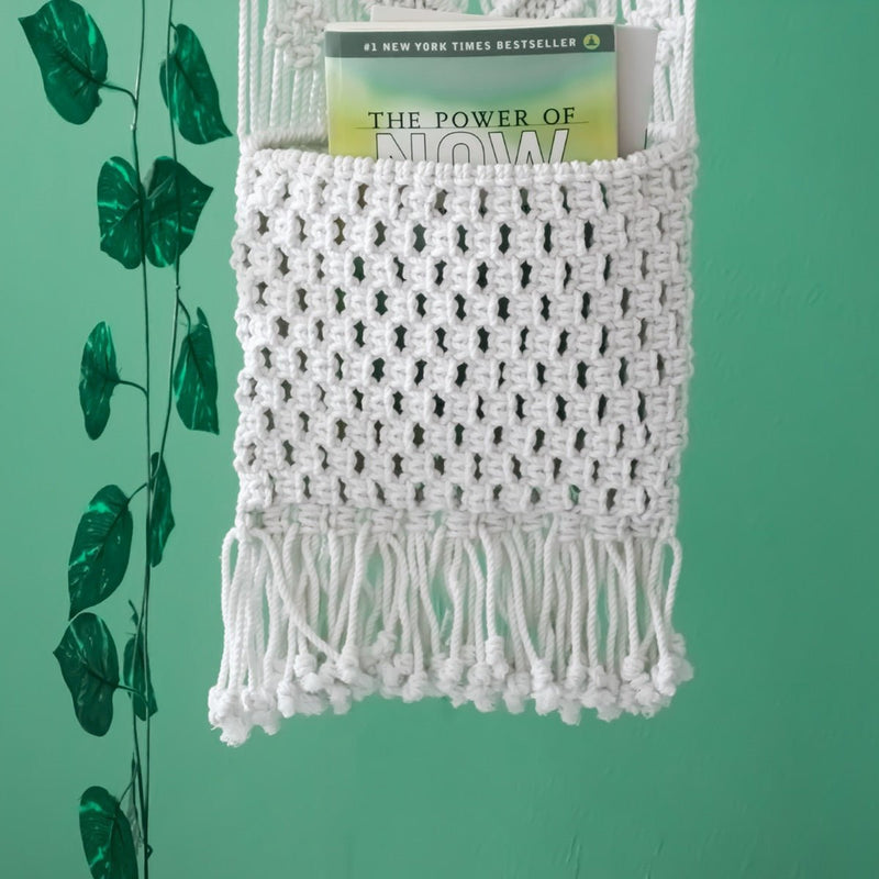 Macrame Magazine Holder - Large | Verified Sustainable by Brown Living™