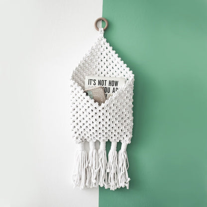 Macrame Magazine Holder - Small | Verified Sustainable by Brown Living™