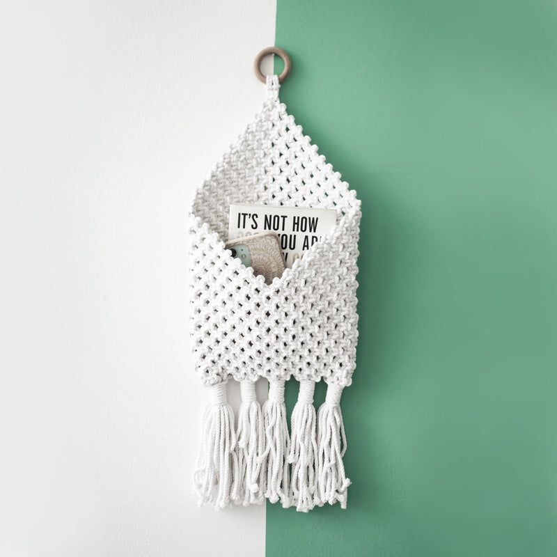 Buy Macrame Magazine Holder - Small | Shop Verified Sustainable Products on Brown Living
