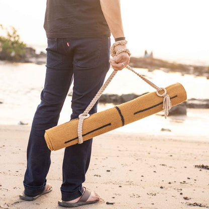 Macrame Mat Carrier Straps 100% Cotton Blissful Beige | Verified Sustainable by Brown Living™