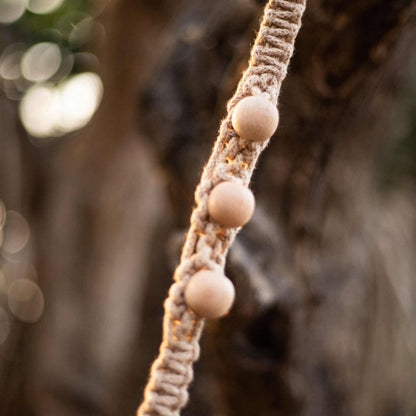 Macrame Mat Carrier Straps 100% Cotton Blissful Beige | Verified Sustainable by Brown Living™