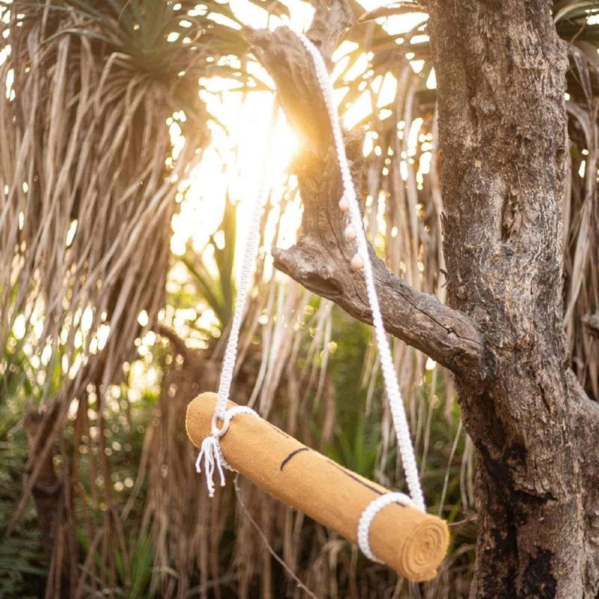 Macrame Mat Carrier Straps 100% Cotton Colour Wonderful White | Verified Sustainable by Brown Living™