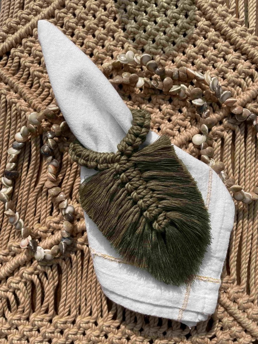 Macrame Napkin Ring set of 2 | Verified Sustainable by Brown Living™