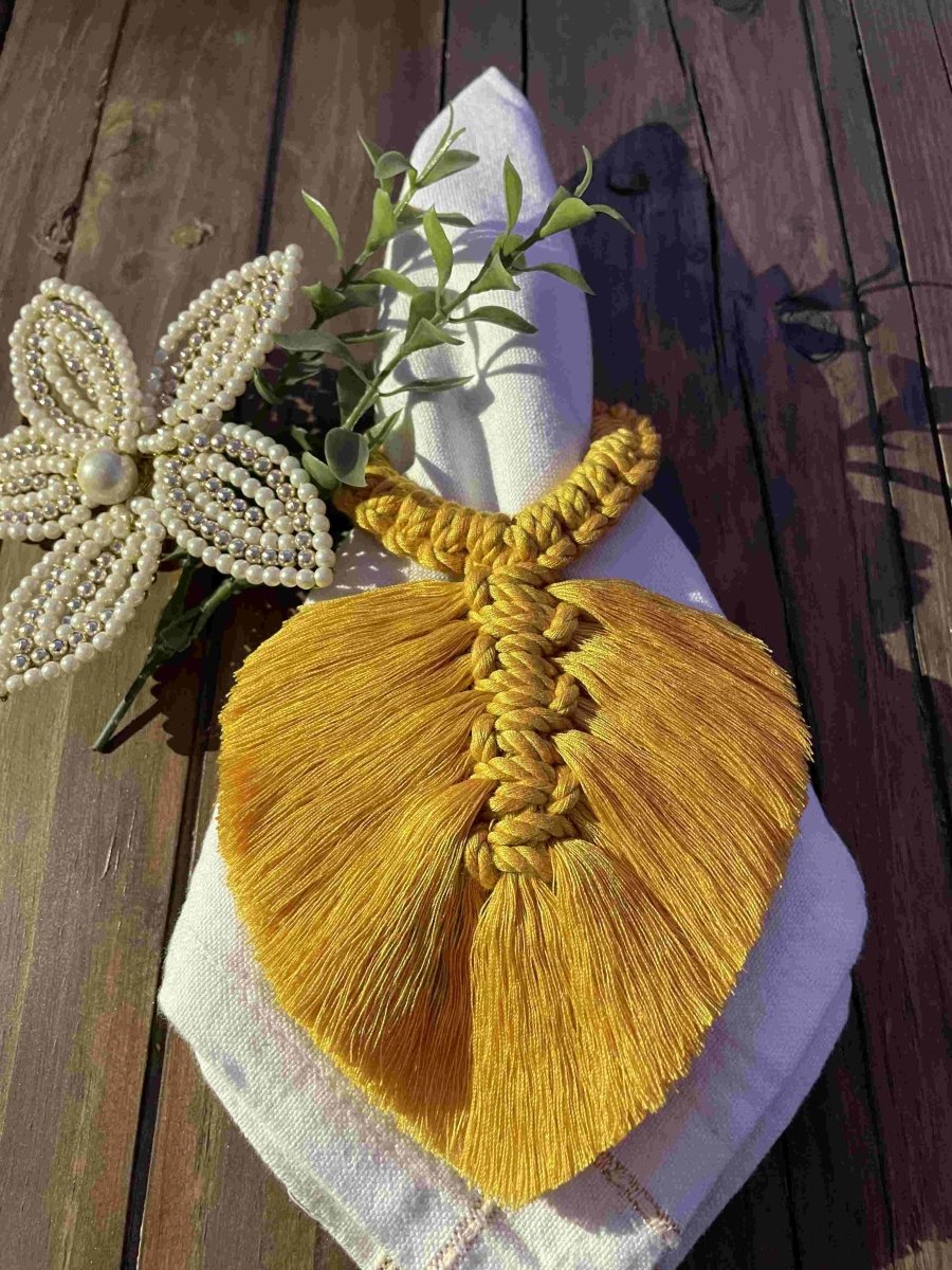 Macrame Napkin Ring set of 2 | Verified Sustainable by Brown Living™