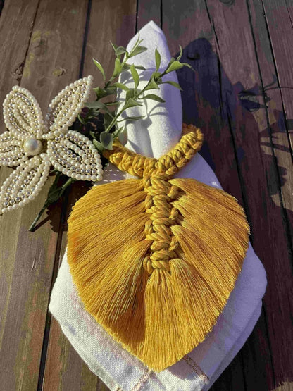 Macrame Napkin Ring set of 2 | Verified Sustainable by Brown Living™