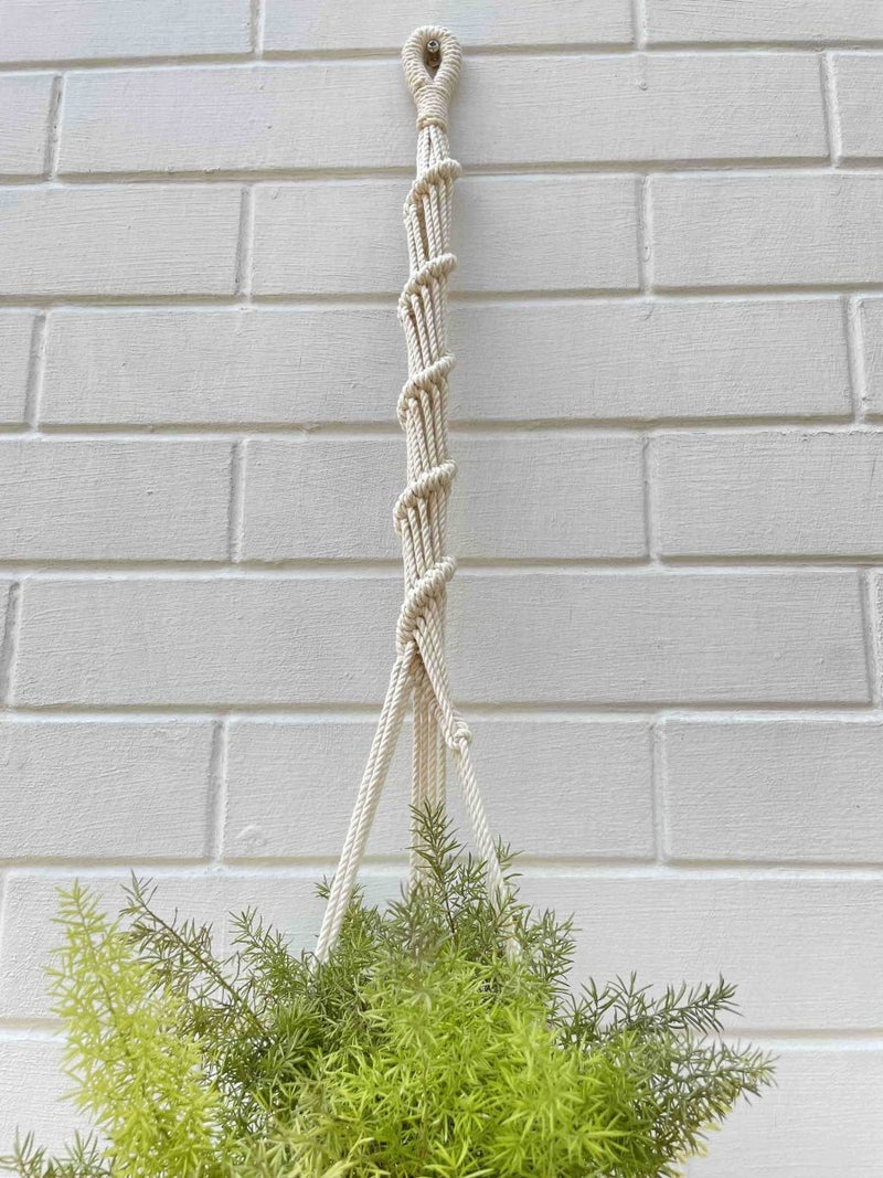 Buy Macrame Plant Hanger Diamond Mesh | Shop Verified Sustainable Pots & Planters on Brown Living™