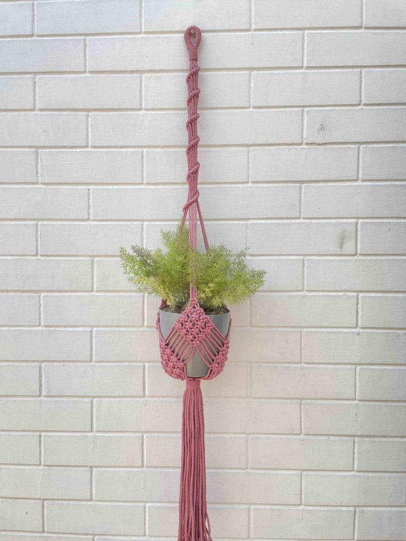 Buy Macrame Plant Hanger Diamond Mesh | Shop Verified Sustainable Products on Brown Living