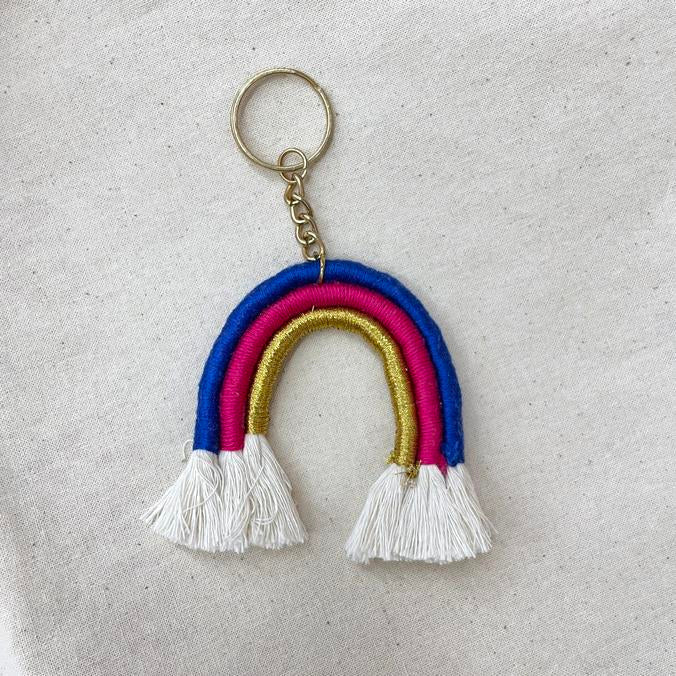 Buy Macrame Rainbow Keychain | Shop Verified Sustainable Travel Accessories on Brown Living™