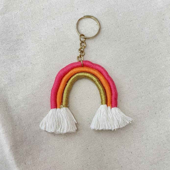 Buy Macrame Rainbow Keychain | Shop Verified Sustainable Products on Brown Living